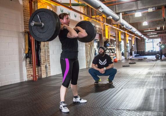Deb and Coach Andrew training 1-on-1