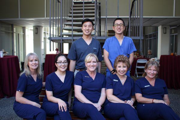 Drs. Nam Cho & Kyle Yip with Darcie, Denise, Debi, Sharon & Bridget (sorry you're cut in half Bridget) The Best of teams.