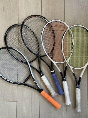 strung racquets of clients