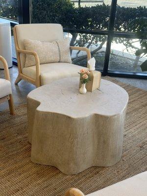 Waiting area with coffee and tea