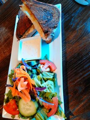 Turkey Reuben with side salad