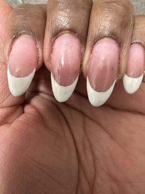 Lumpy and messy French tip