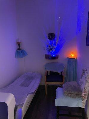 the massage bed room