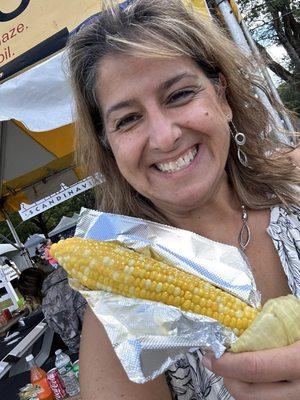 Corn on the cob available w/ all fixings-I just like butter and salt. Also had popcorn & anything corn that tickles your fancy.