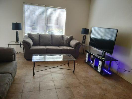 Living room of employee housing