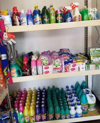 Brand names cleaning supplies and laundry detergent at discount prices