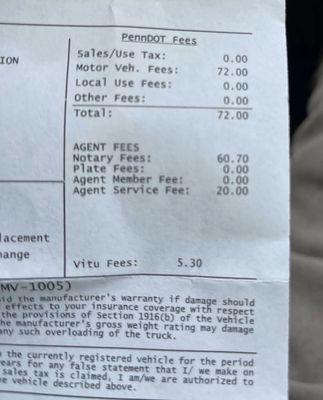 Receipt for title transfer only, as a gift.. just a regular auto title. Nothing special about it.