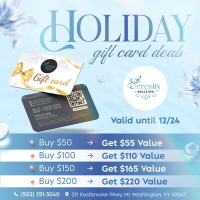 HOLIDAY GIFT CARD DEALS