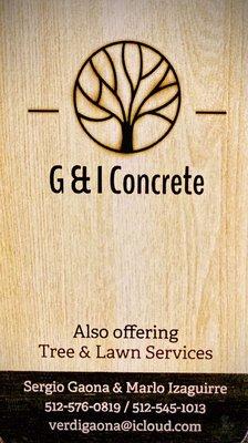 G & I Concrete and Tree Lawn Services
