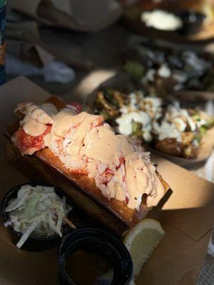 coleslaw and Brussels on the side