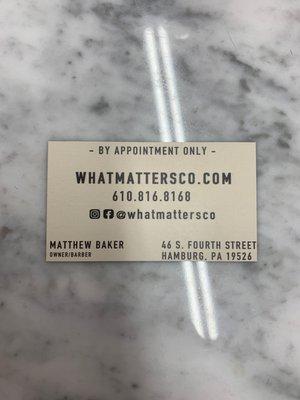 What Matters Co. Barber Shop
