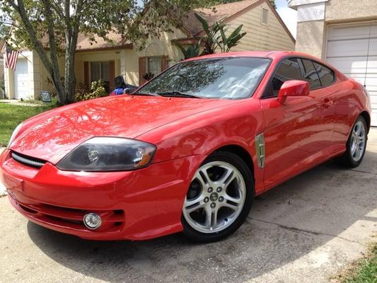 06 Tiburon painted Porsche Red