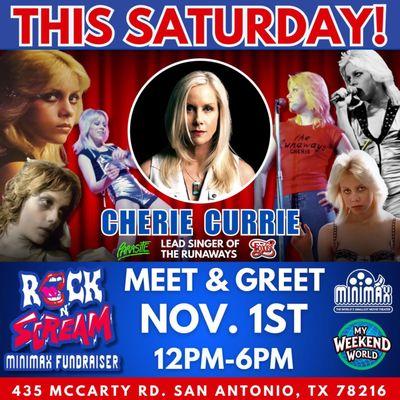 Cherie Curie of The Runaways Sat 01 Nov 25 Meet and Greet