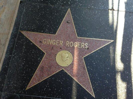 Ginger Rogers' Star in Hollywood