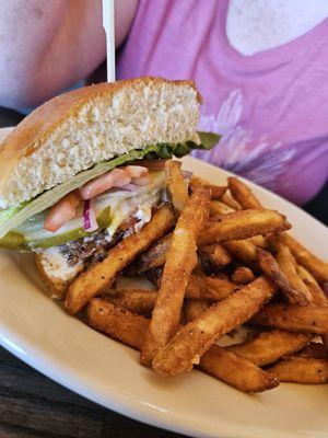 Other half of burger