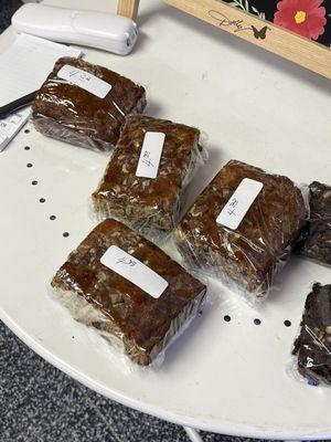 Homemade banana bread with pecans...pecans from their tree!