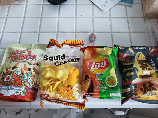 Variety of snacks from The Shack