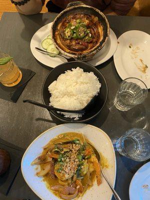 Catfish Claypot and Prawn Curry