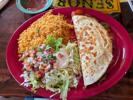 Quesadilla fajitas (steak)