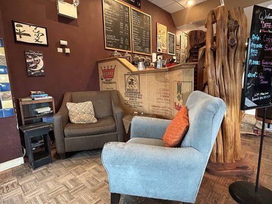 Seating arrangements are cozy
