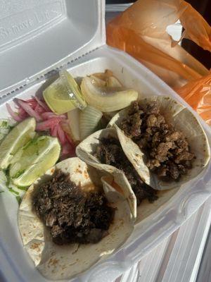 Tacos - barbacoa and fajita
