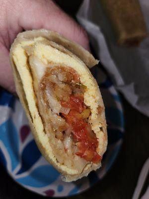 More like an omelet breakfast burrito