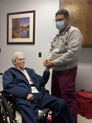 Dr Castillo with mom. He is amazing!