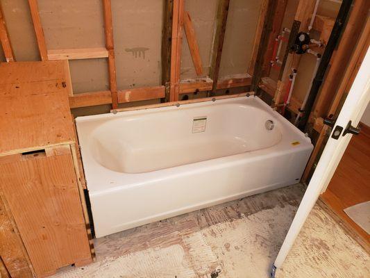 Tub installation