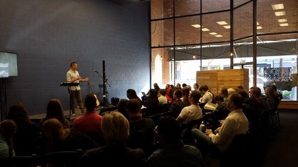 First Sunday at the new venue!