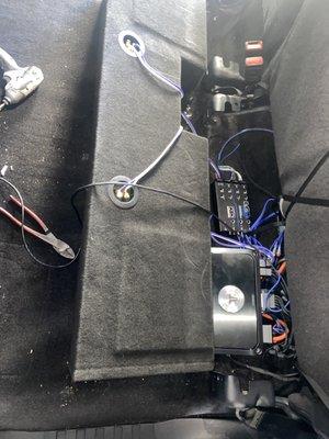 In Process Installing a JL Audio VXI 5 Channel Amplifier in Ford F150