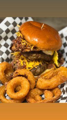 Good morning double patty angus beef burger