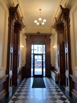 Beautiful walnut woodwork