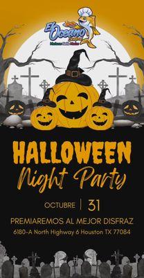 HALLOWEEEN NIGHT PARTY!! 
PREMIAREMOS AL MEJOR DISFRAZ!
Ven a disfrutar de nuestros deliciosos platillos en compania de tu familia.