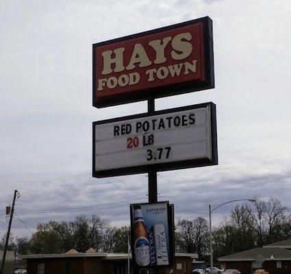 sign located in front of store