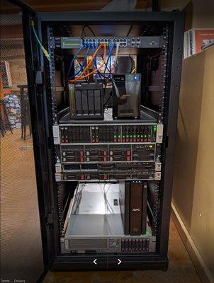 Server rack build completed for a customer.