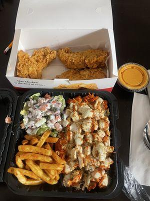 Chicken Platter and 3pcs Tenders