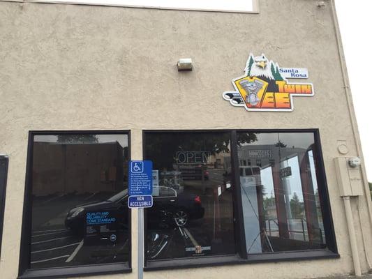 From the parking lot