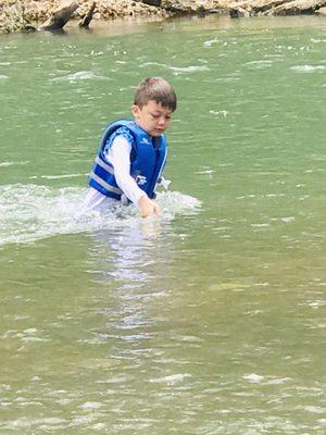 Clean, clear water for swimming and splashing around.