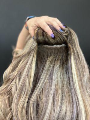 Hair Extension install with Lindsay