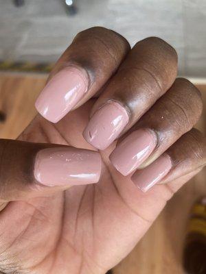 Two days old smh. Super disappointed in how poorly my nails was done and how they handled the situation.