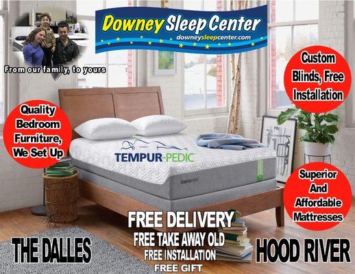 Mattresses, bedroom furniture and custom blinds