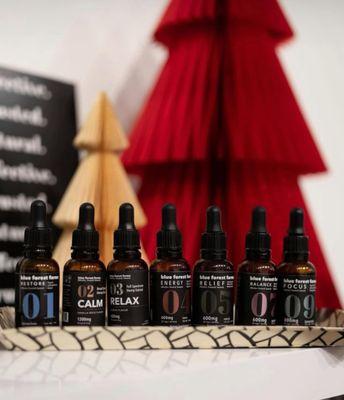 Tinctures made with functional mushrooms and organic hemp CBD for pain relief - anxiety - energy and more