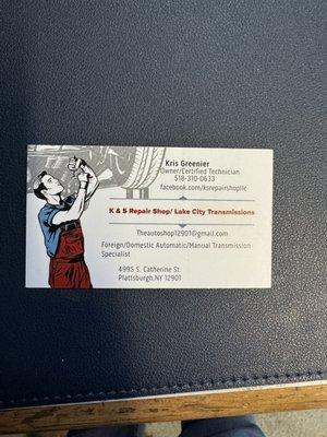 we are now known as K & S Repair Shop / Lake City Transmissions