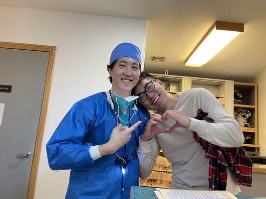 Post procedure. I was in the chair a long time for complicated dental work. Dr Choi is very caring, thorough, and attentive.