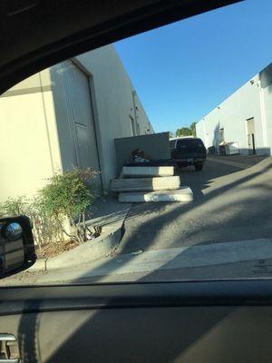 Core management at their best ! Homeless people in Riverside mattresses stacked by his bacdoor !!... my He can't even open his back door !