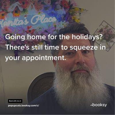 Beard and haircuts available appointment on Booksy