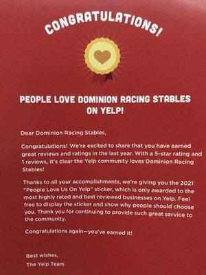 Dominion Racing Stables