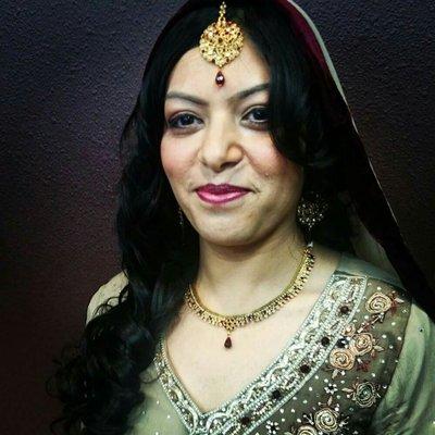 Bridal makeup and dupida placement and teeka placement.