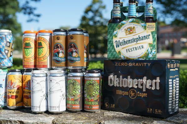 Oktoberfestbiers imported from Germany as well as locally brewed Märzen lagers