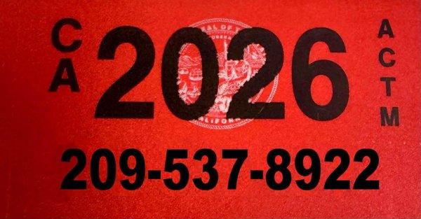 DMV 2026 tags here at our office.
Walk in and walk out with your tags instantly.